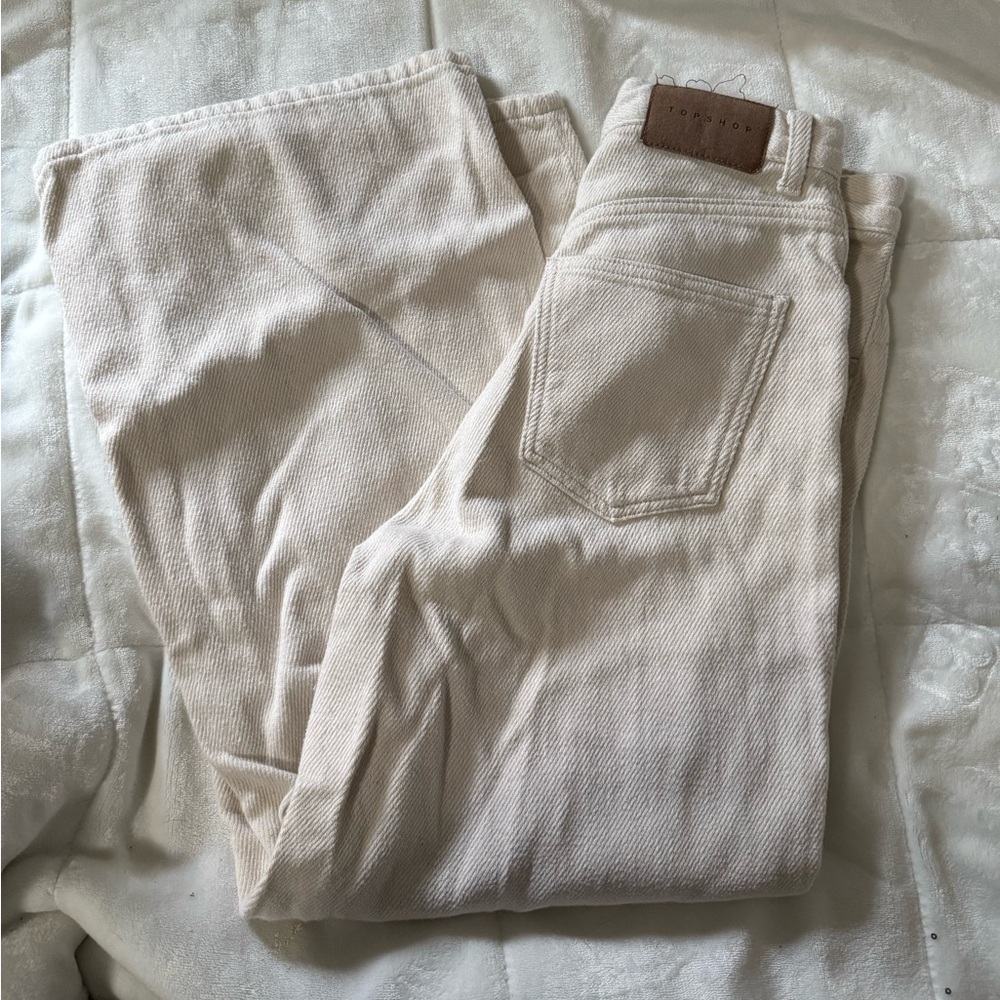 Topshop Cream Jeans